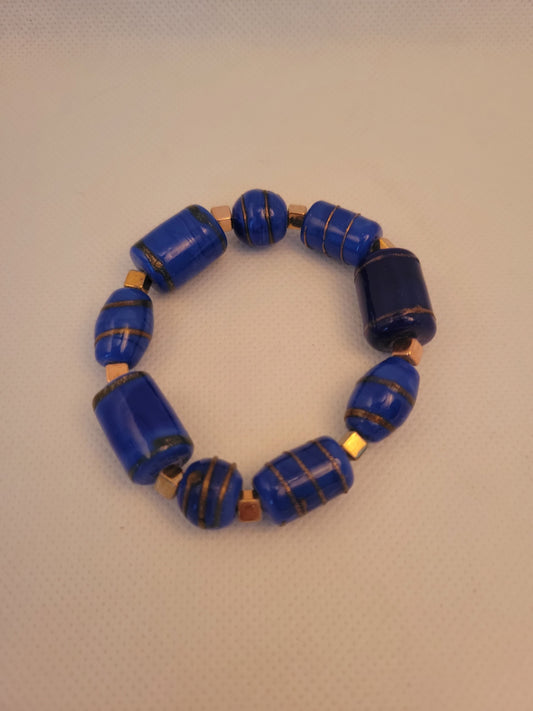 Blue and gold bracelet