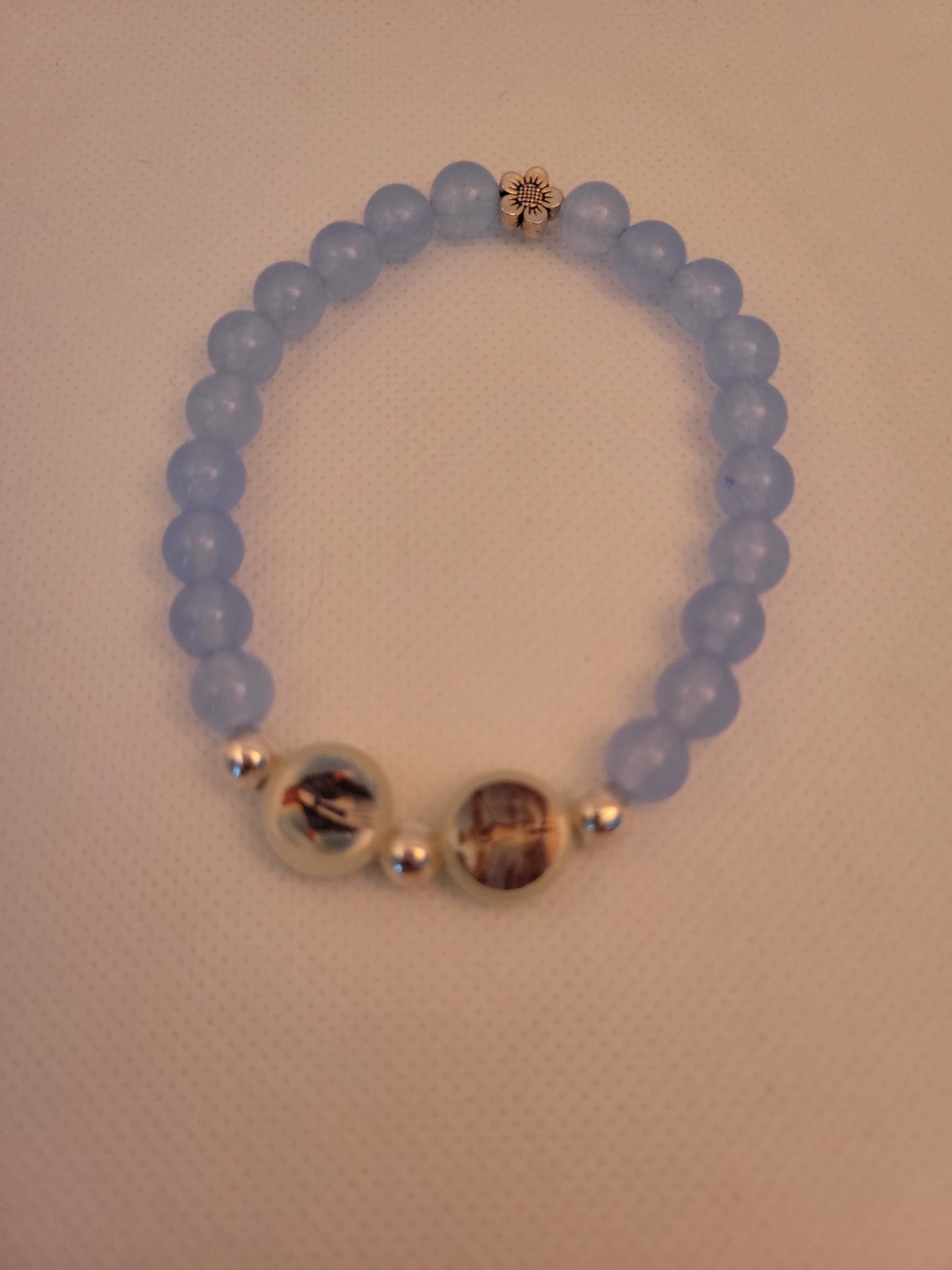 Light blue beaded bracelet