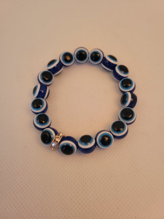 Blue evil eye bracelet